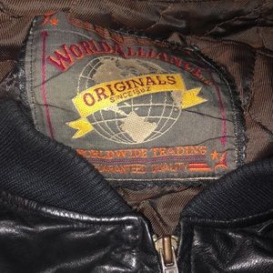 Black leather jacket